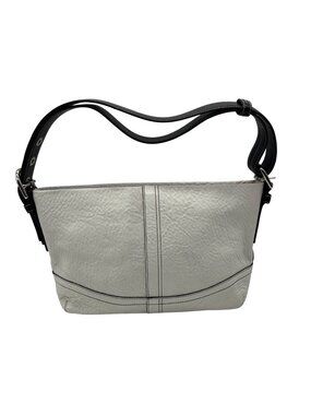 Coach White Vintage Leather Soho Pebbled Hobo Shoulder Bag